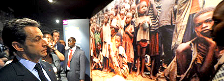 President Sarkozy at Rwanda's Genocide Memorial